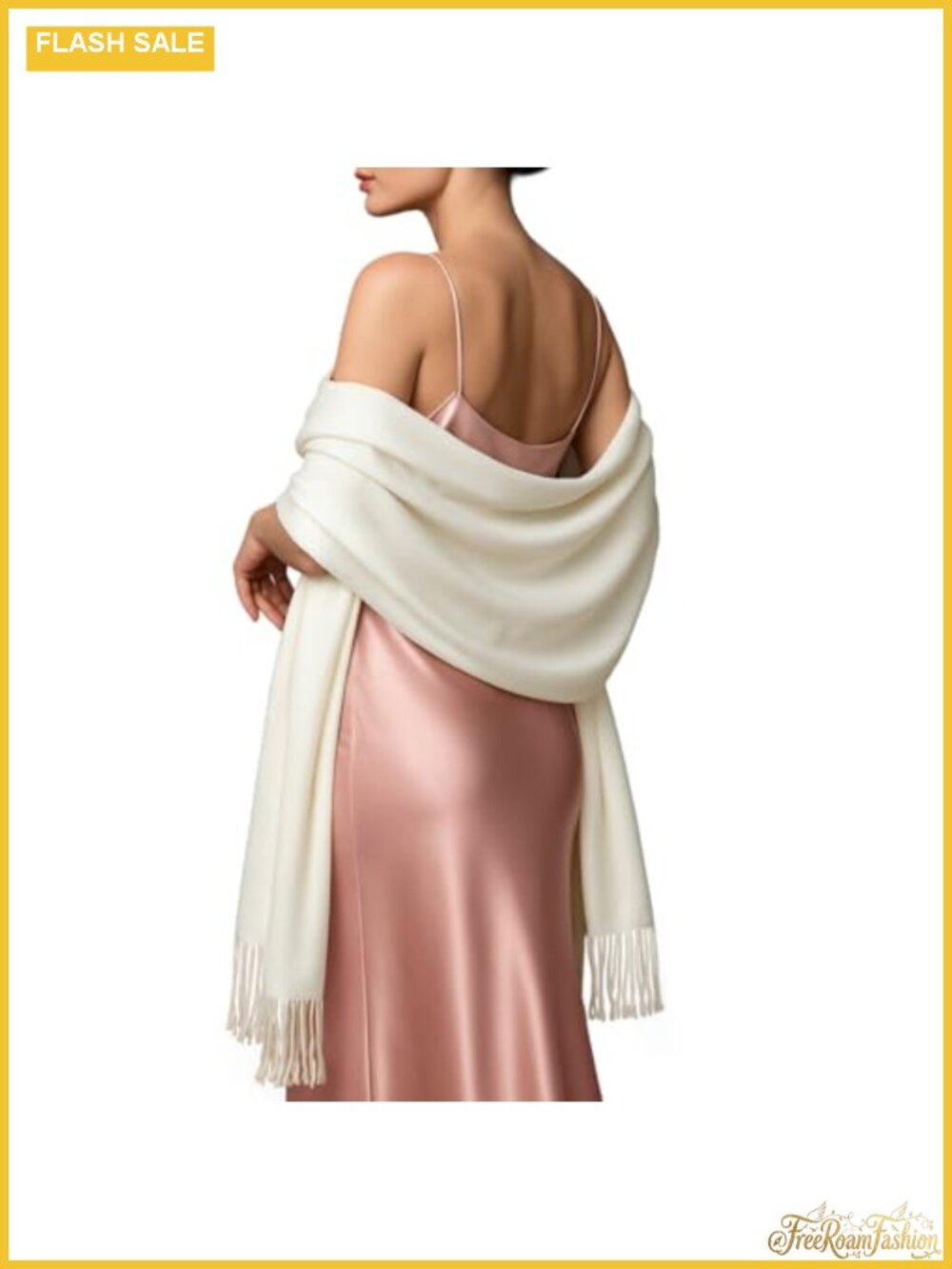 Fringe Shawl Wrap Pashmina Scarf for Wedding Evening